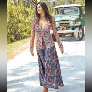 Natural Life Ginger Side-slit Maxi Skirt